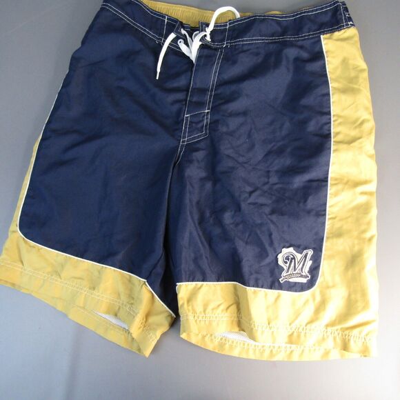 Milwaukee Brewers Swim Trunks Men's Size L Swimming Suit Large‎ MLB - Picture 1 of 6